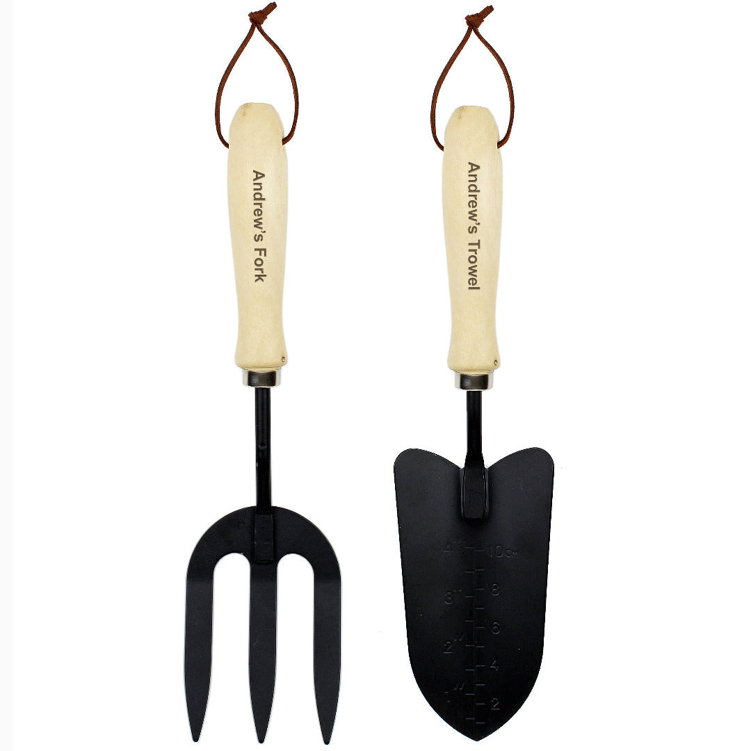 Personalised Garden Fork & Trowel Set