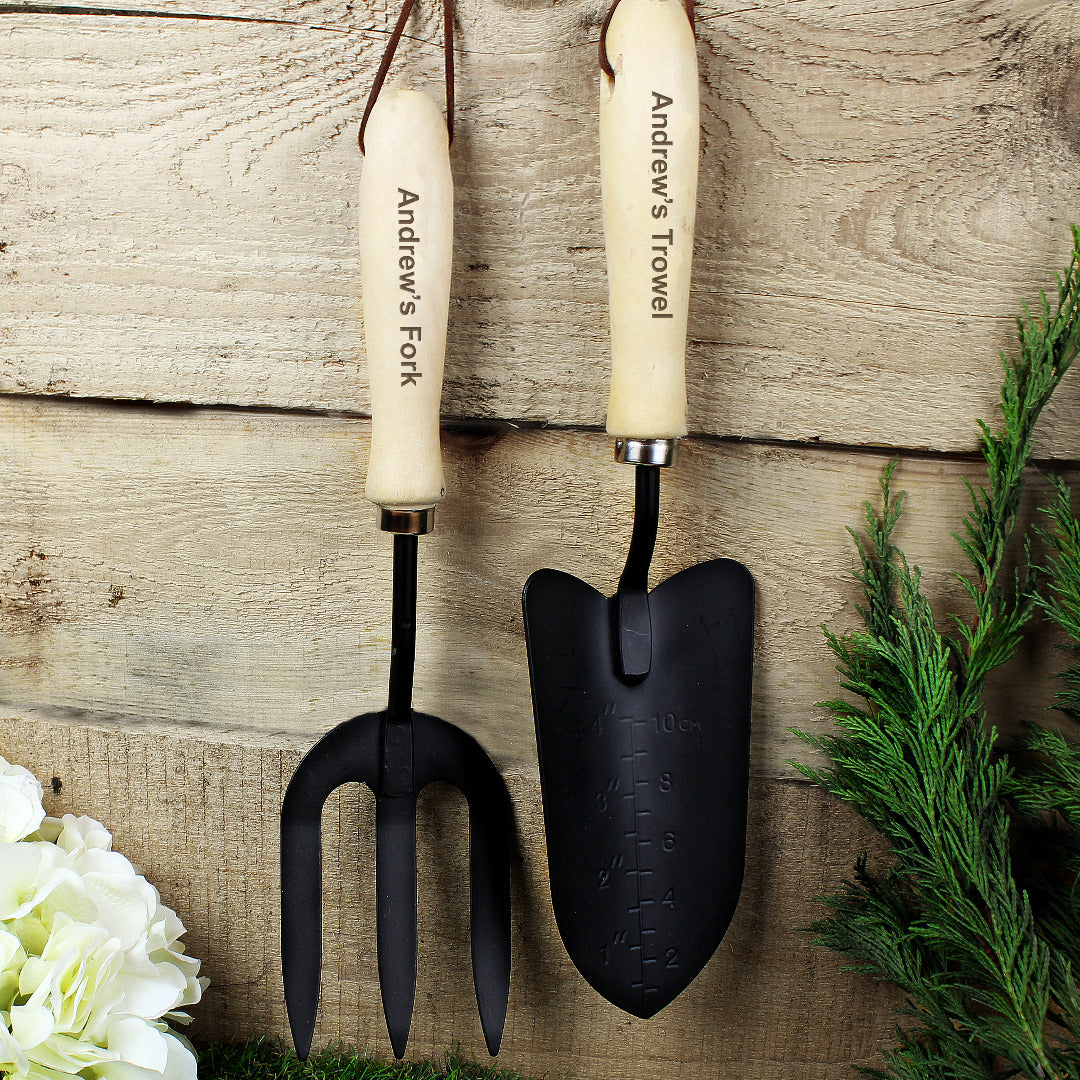Personalised Garden Fork & Trowel Set