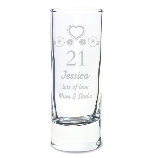 Personalised Engraved Birthday Craft Shot Glass