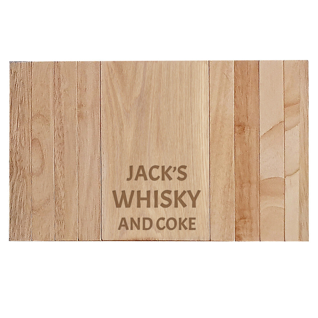 Personalised Wooden Sofa Tray - Large Free Text