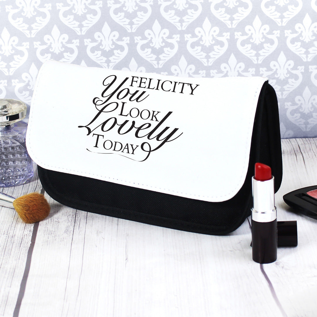 Personalised 'You Look Lovely' Make Up Bag