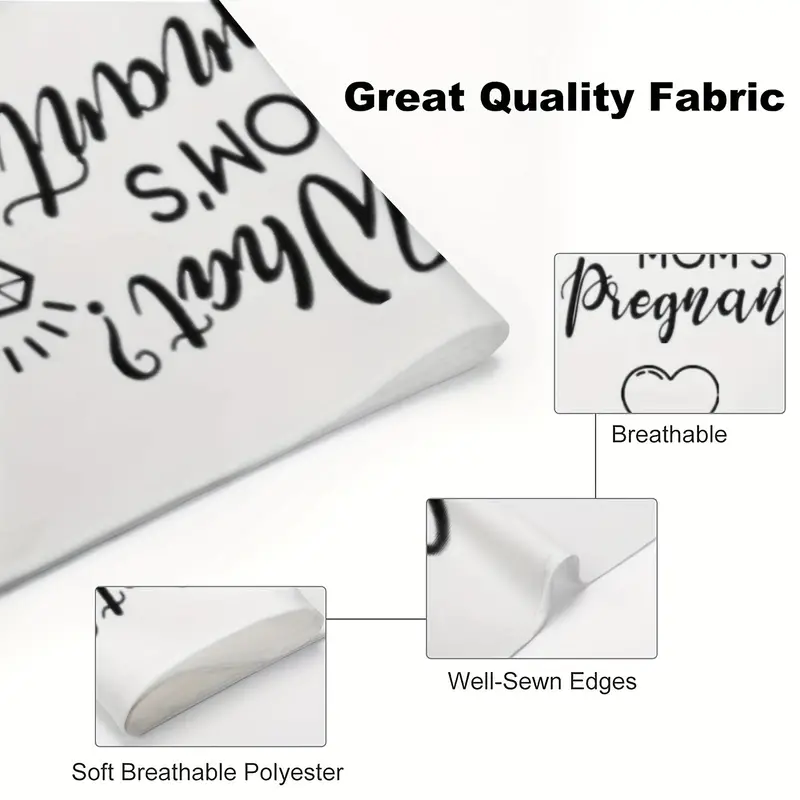 Guess What - Mom's Pregnant ~ White Polyester Pet Bandana