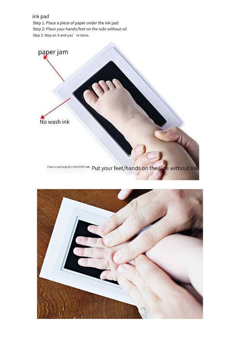 Cherished Footprint / Handprint Paw Print Kit - Safe & Mess-Free Ink Pad - Babies & Small Pets