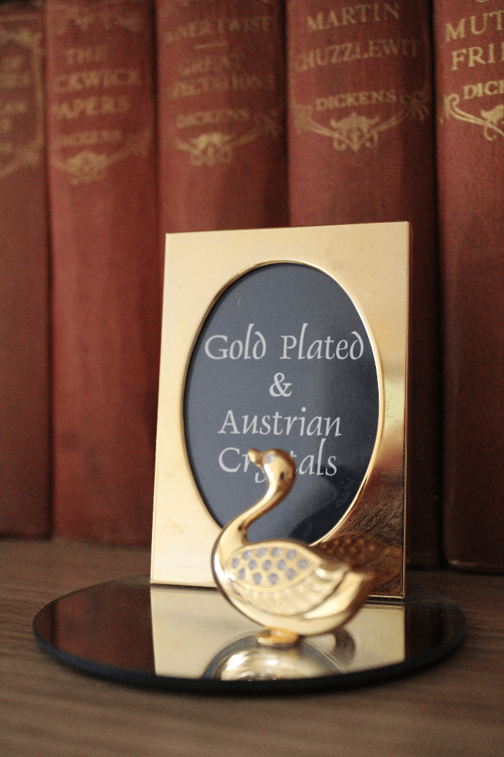 Gold Plated Photo Frame with Austrian Crystals