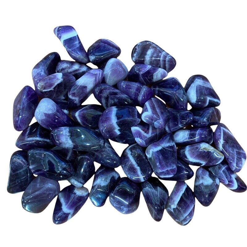 Amethyst - Dark Chevron Tumblestone