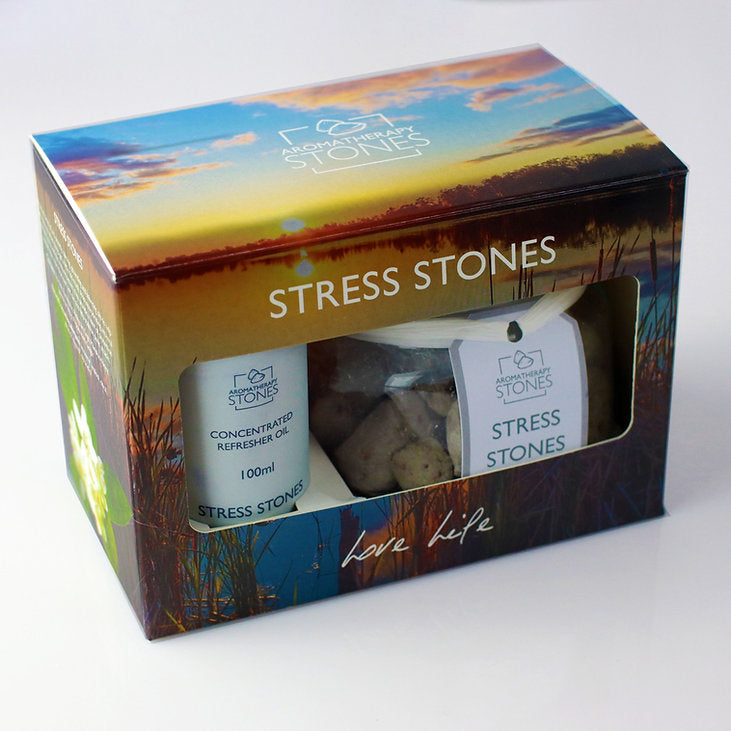 Aromatherapy Stress Stones ~ Gift Set ~ Refresher OIl