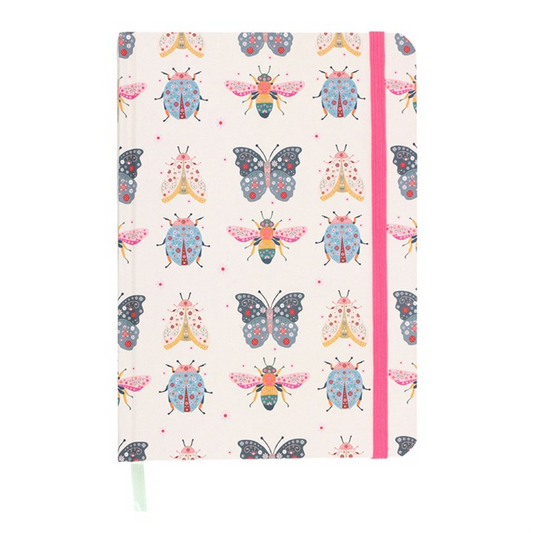 Floral Bug Print A5 Notebook