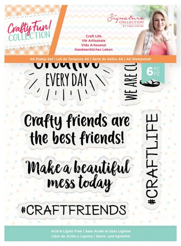Sara Signature Crafty Fun A6 Acrylic Stamp - Craft Life