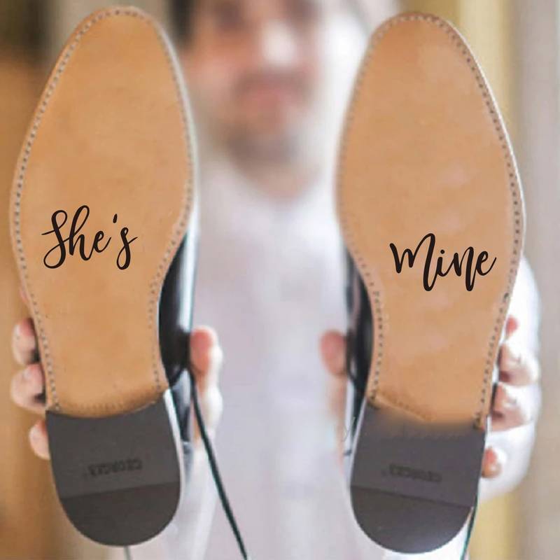 He's Mine, She's Mine Shoe Sticker Set