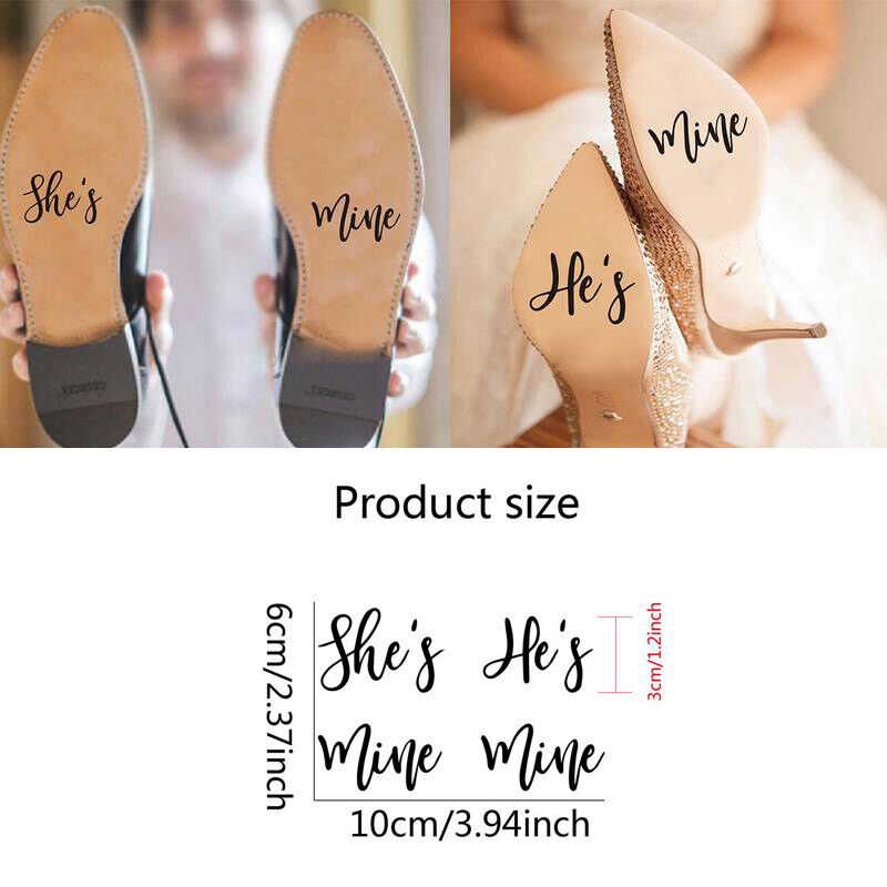 He's Mine, She's Mine Shoe Sticker Set