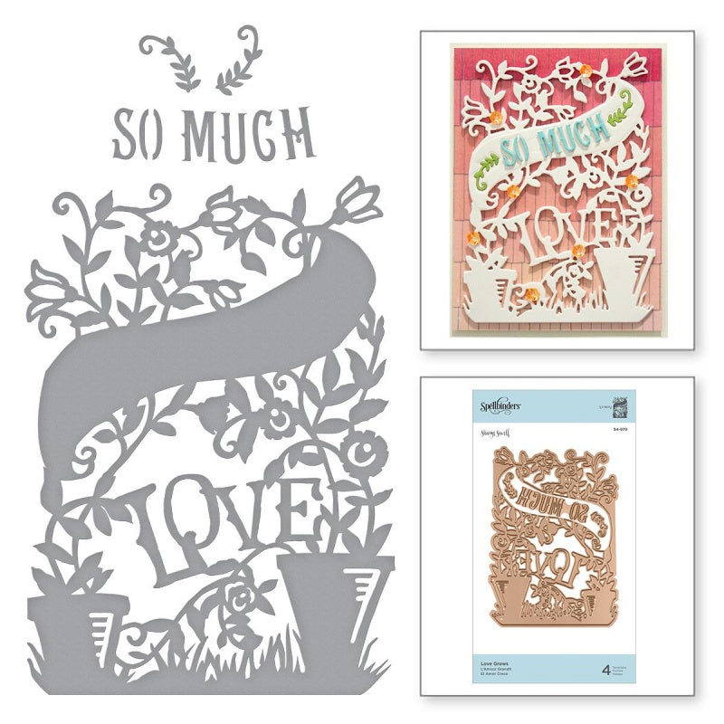 Spellbinders Shapeabilities - Love Grows Etched Die