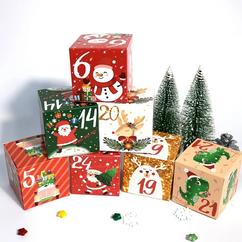 DIY Christmas Advent Calendar Gift Boxes - Set 24