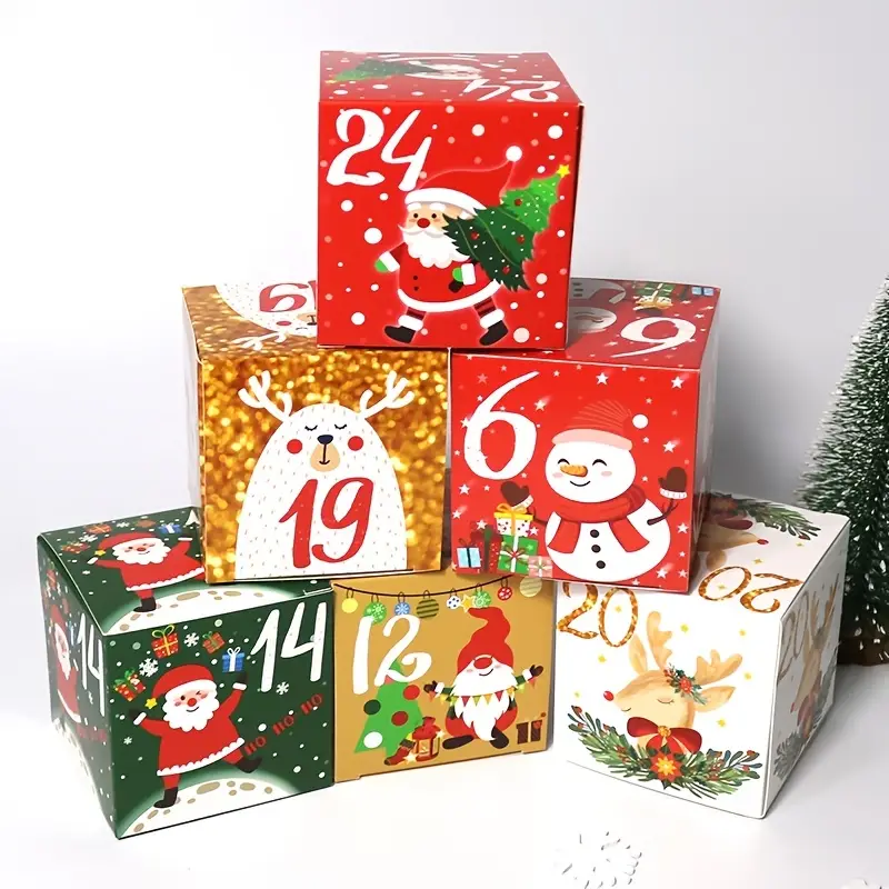 DIY Christmas Advent Calendar Gift Boxes - Set 24