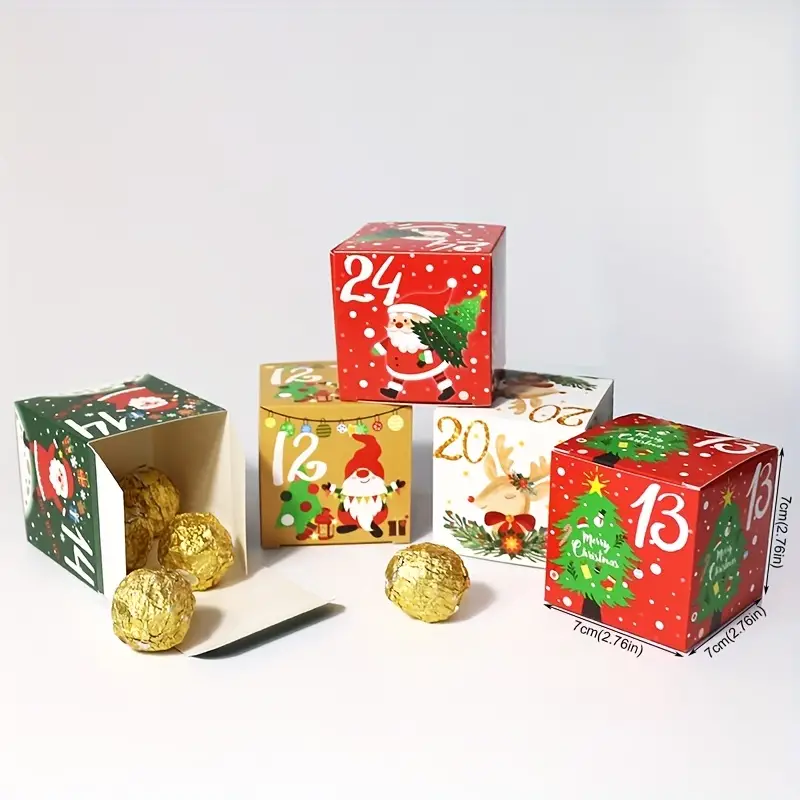 DIY Christmas Advent Calendar Gift Boxes - Set 24