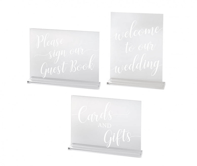 Clear Acrylic Wedding Signs