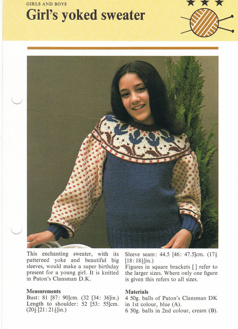 Vintage Hamlyn Knitting Patterns for Girls