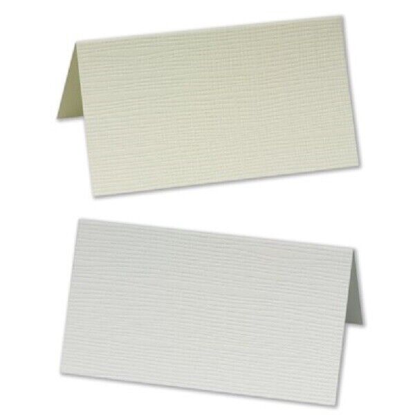 Silk Tent Place Card ~ Ivory or White, Pk 10