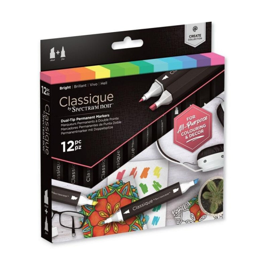 Spectrum Noir Classique Marker Pens (12PC) - Bright