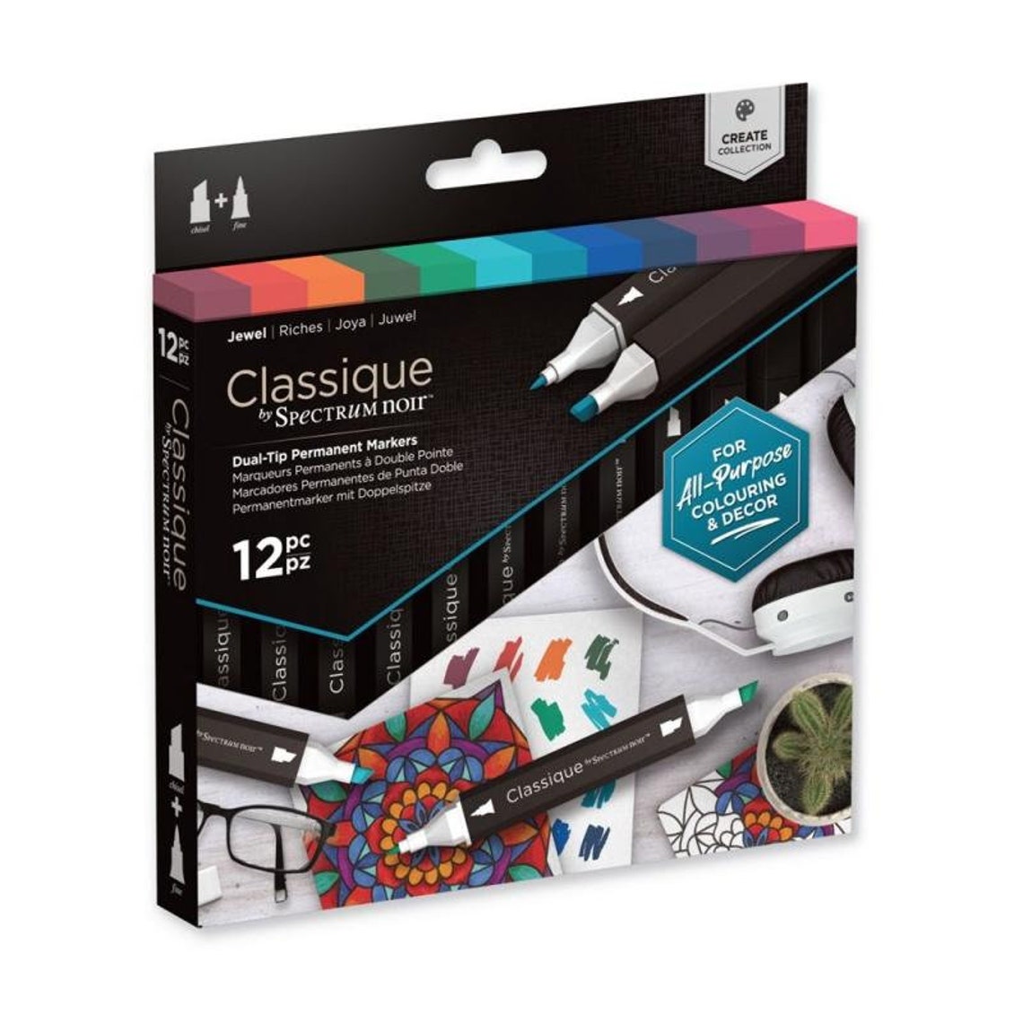 Spectrum Noir Classique Marker Pens (12PC) - Jewel