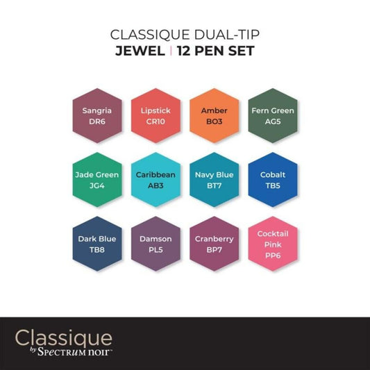 Spectrum Noir Classique Marker Pens (12PC) - Jewel