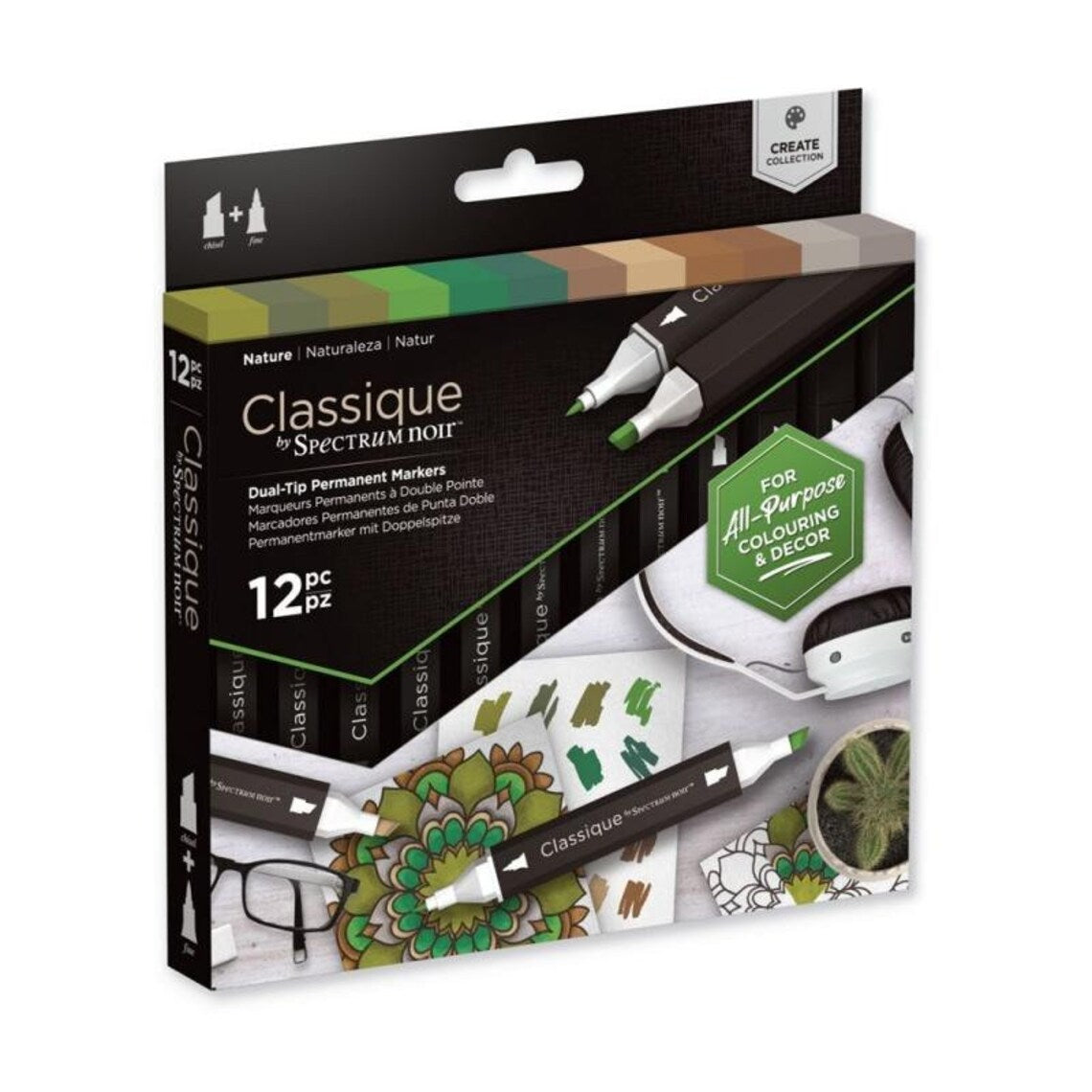 Spectrum Noir Classique Marker Pens (12PC) - Nature