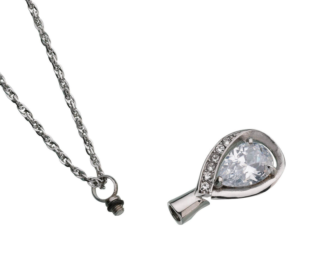 Tear Drop Sympathy Memorial Necklace