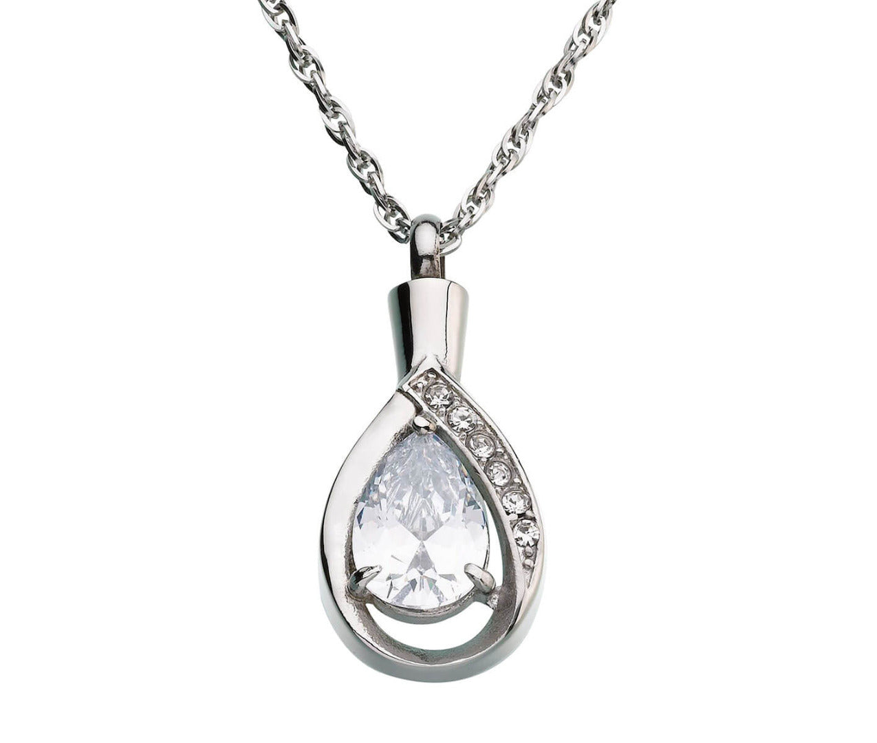 Tear Drop Sympathy Memorial Necklace