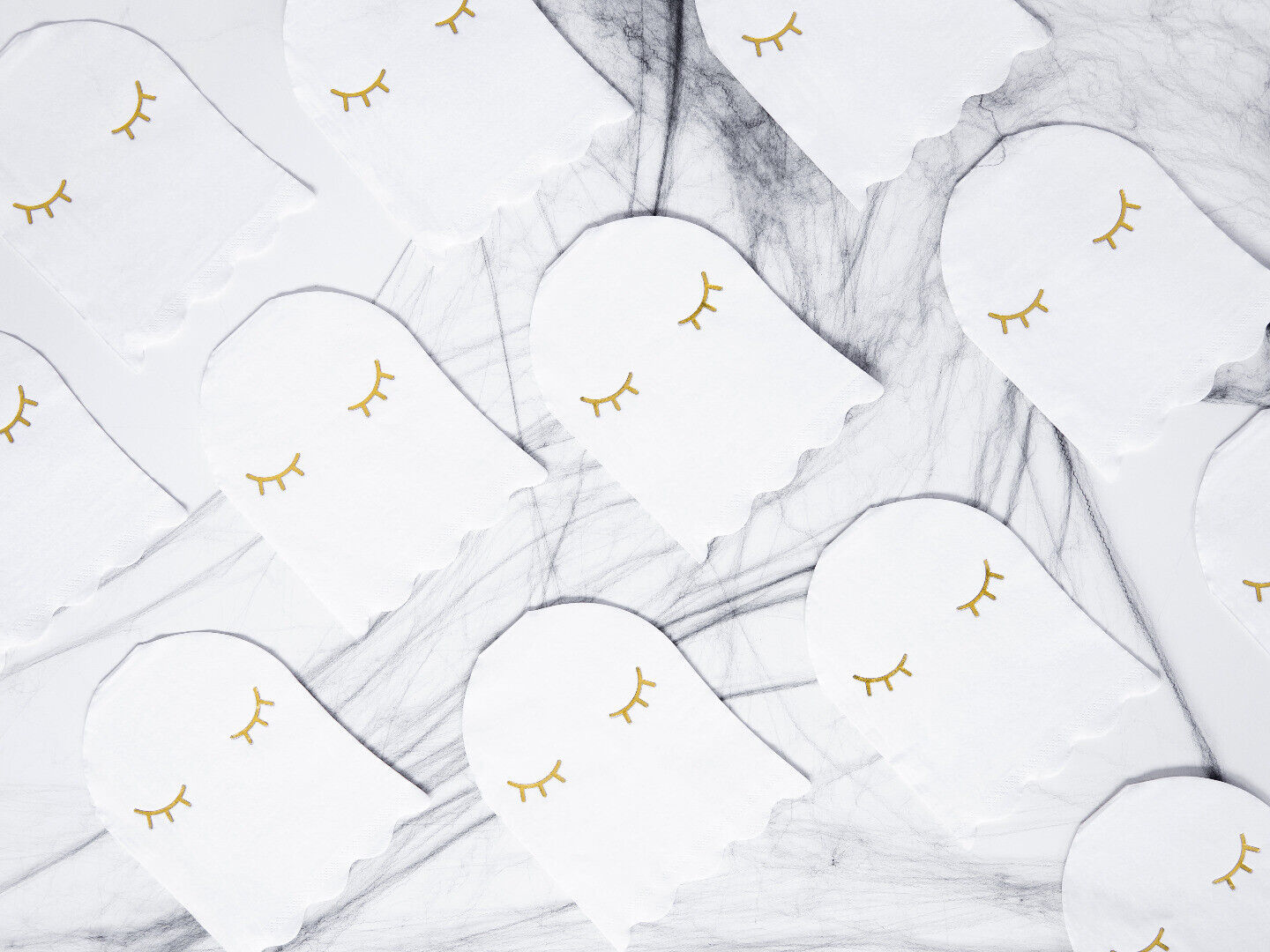 White Paper Ghost Halloween Napkins, Pack of 20