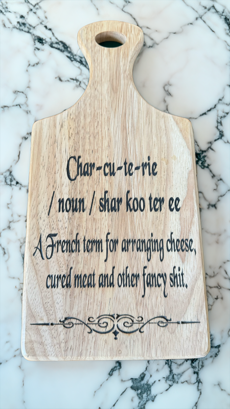 Charcuterie Definition Rubberwood Paddle Board