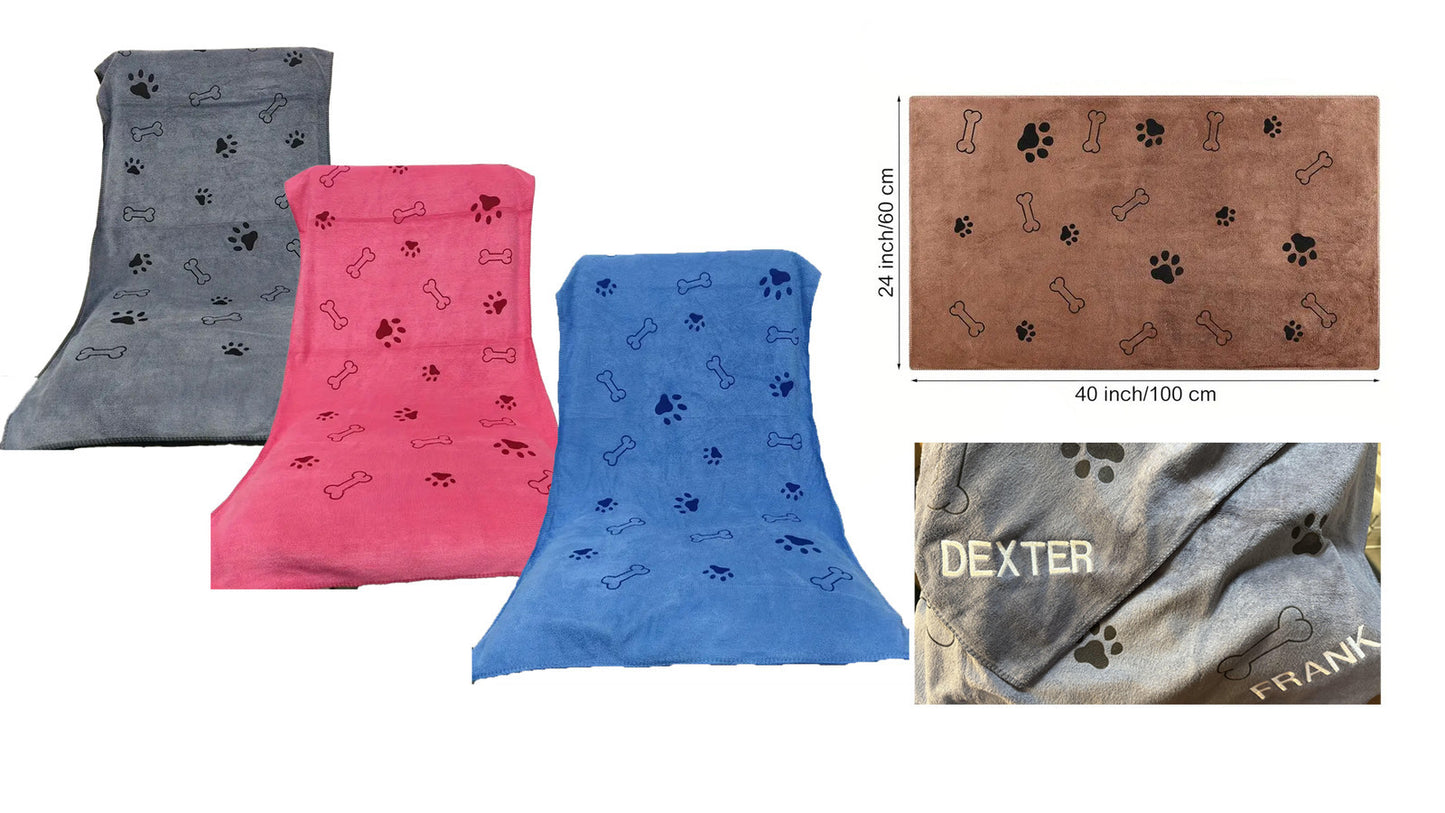 Personalised Microfibre Dog Towel