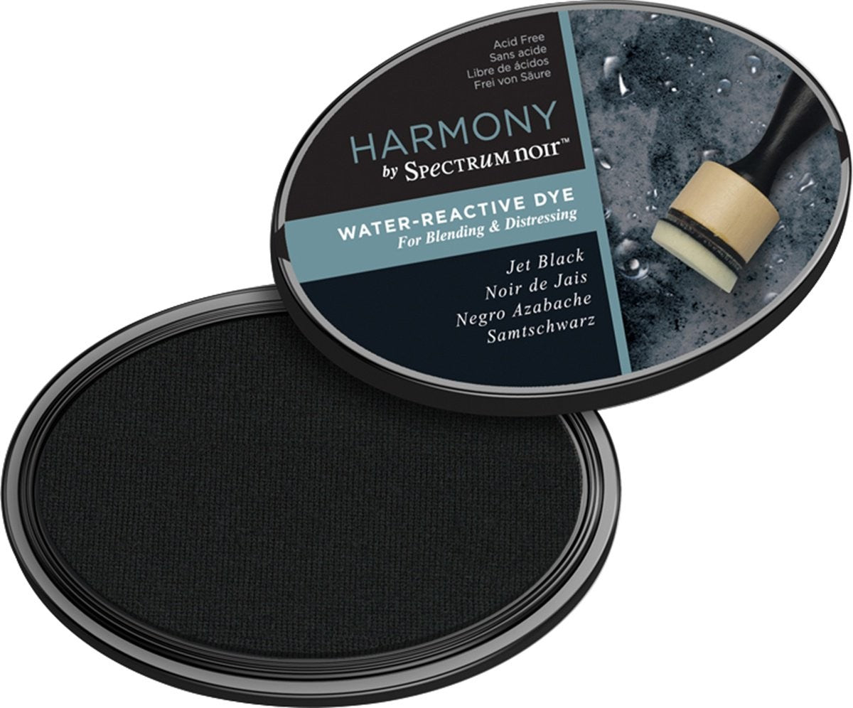 Spectrum Noir Ink Pad ? Harmony Water Reactive - Jet Black, One Size