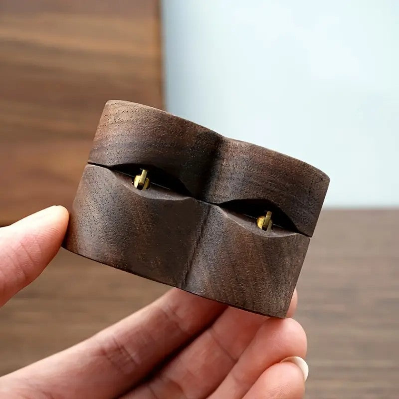 Wooden Heart Shape Ring Box / Ring Bearer Box