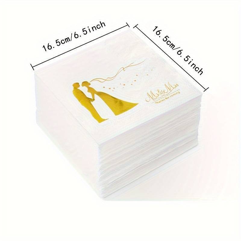 Mr & Mrs Napkins, Happy Couple, Pk 20