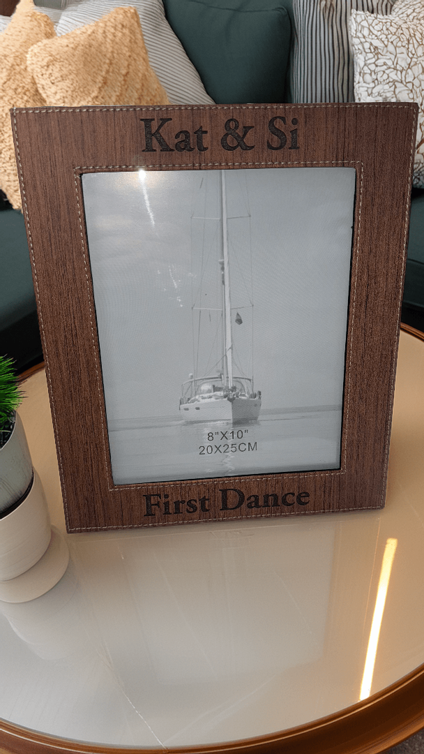 Personalised PU Leather Photo Frames ~ 4x6'', 5x7'', 6x8'', 8x10''