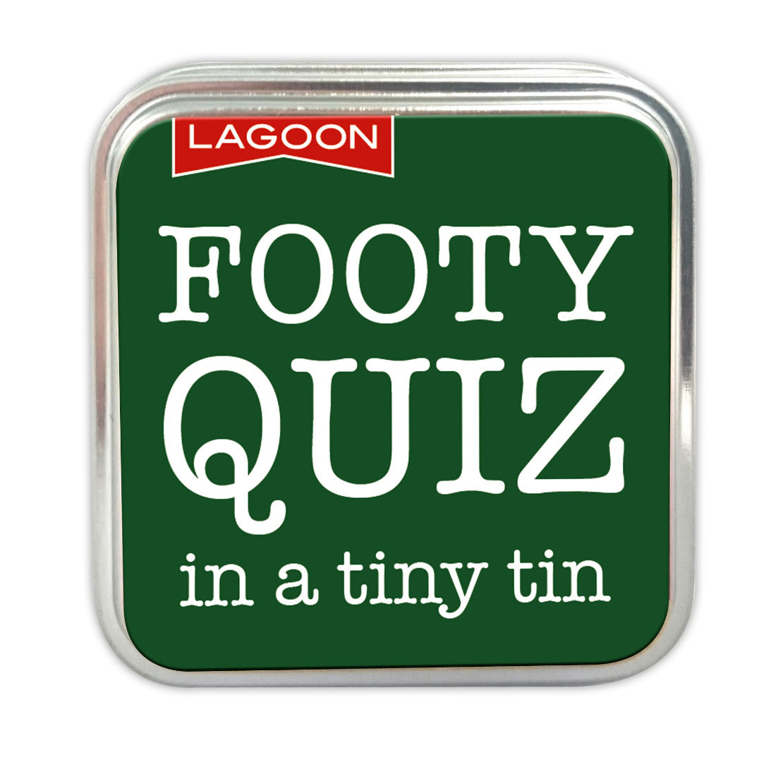 A Tiny Tin of Games - Pocket / Travel / Party Games - Footy Quiz