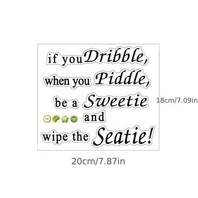 'If You Dribble' Toilet Wall Decoration Decal Sticker