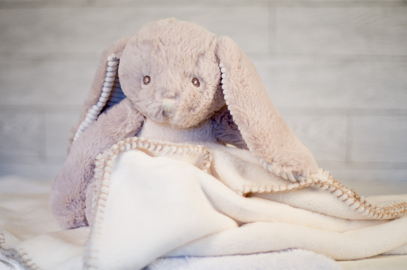 My First Year Multi Aperture Photo Frame + Plush Rabbit with Blanket Gift Set