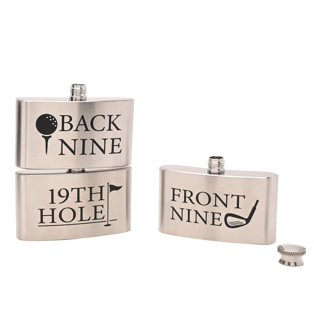 19th Hole Golfer's Flask, Drinking Beverage Travel Barware Accessories