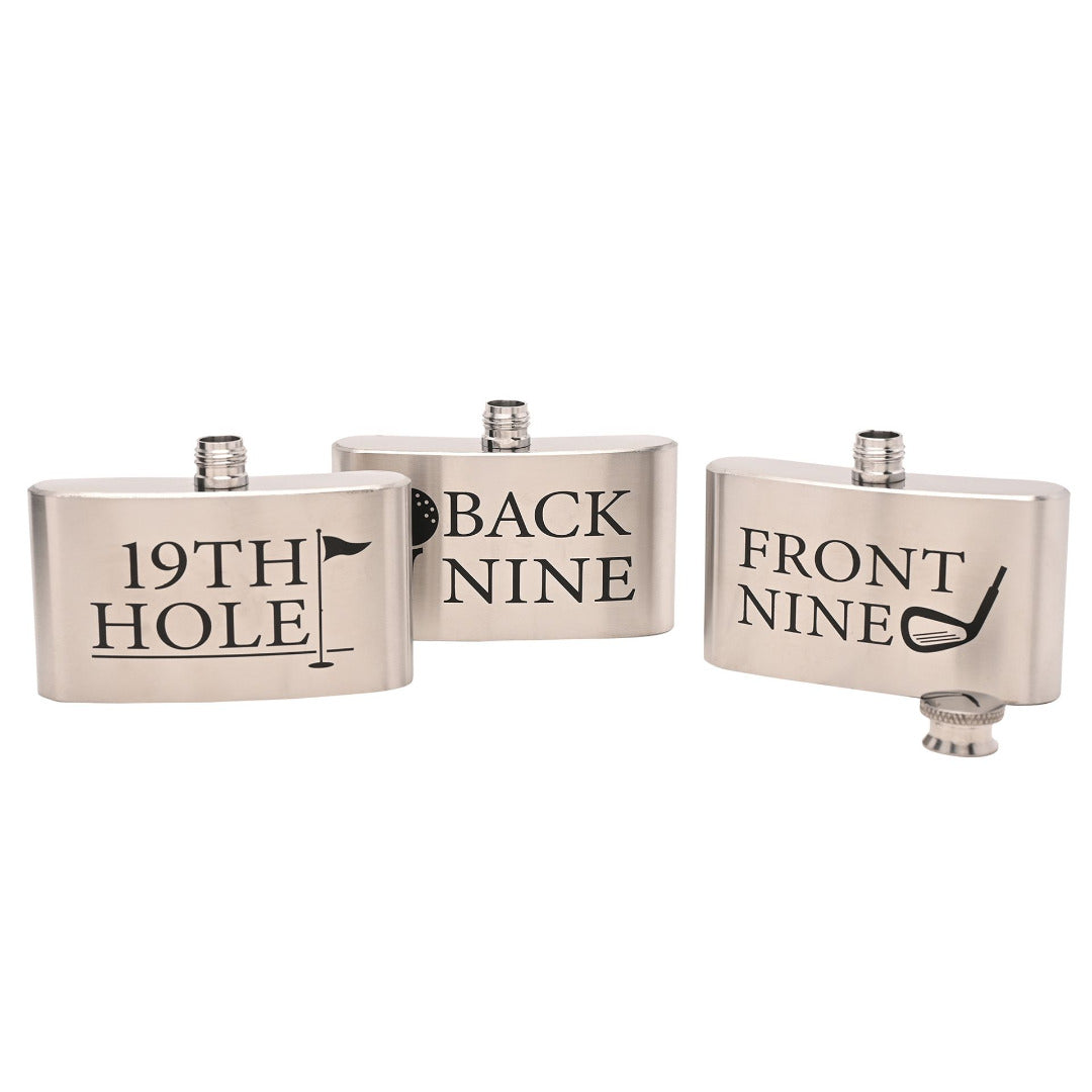 19th Hole Golfer's Flask, Drinking Beverage Travel Barware Accessories