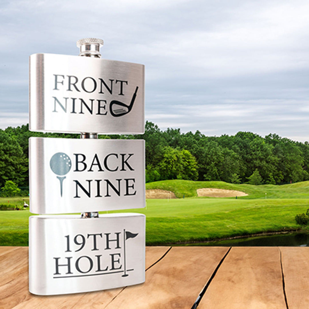 19th Hole Golfer's Flask, Drinking Beverage Travel Barware Accessories