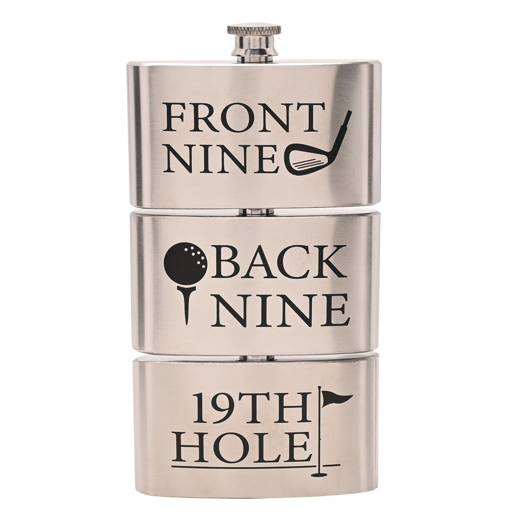 19th Hole Golfer's Flask, Drinking Beverage Travel Barware Accessories