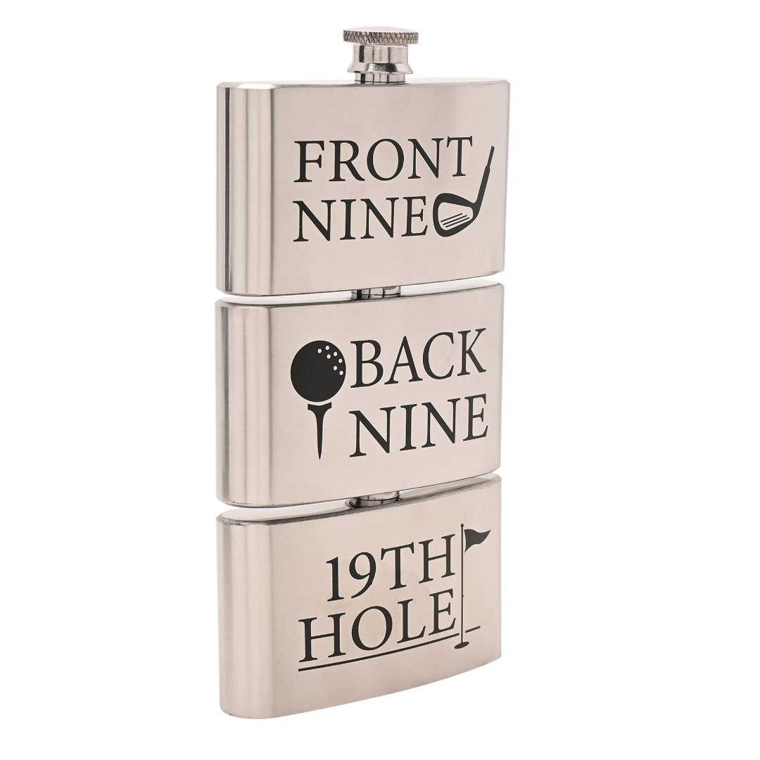 19th Hole Golfer's Flask, Drinking Beverage Travel Barware Accessories