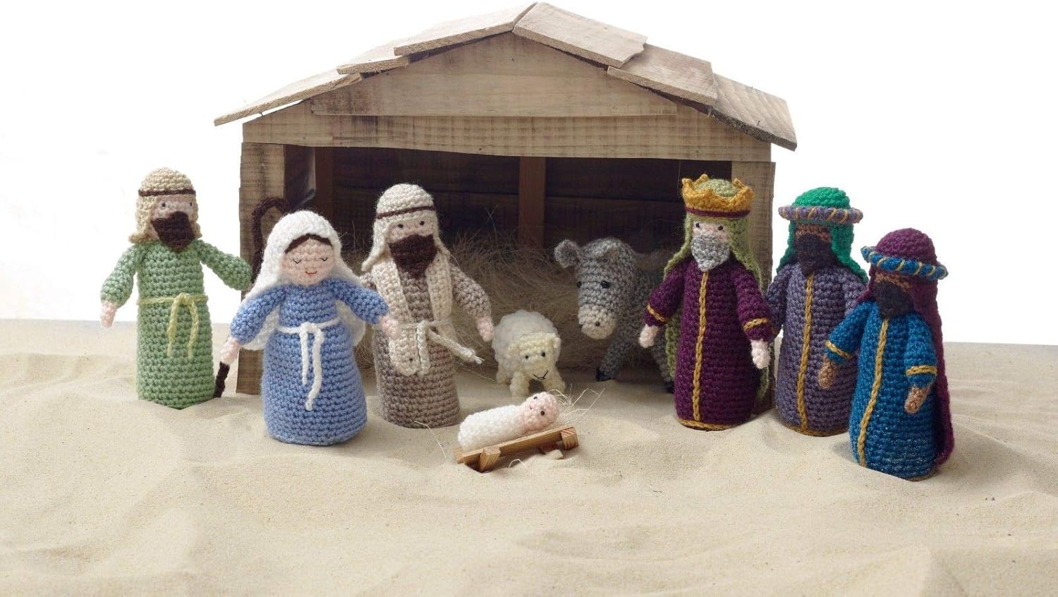 King Cole Christmas Crochet Book 3 - Amigurumi Nativity Scene Garland Baubles Wreath Penguin & More