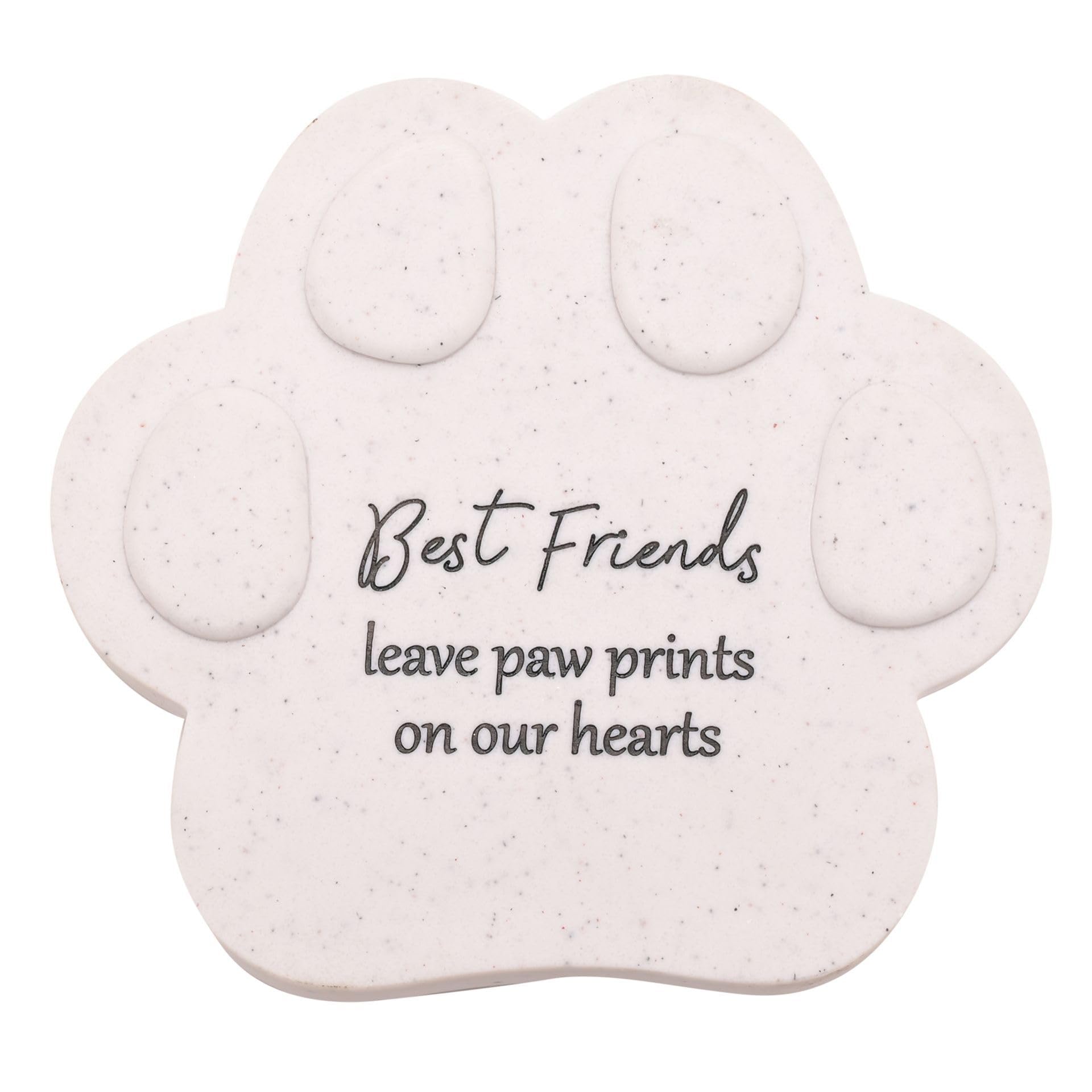 Thoughts Of You Pet Memorial Plaque - Paw Print Best Friends - Cat Dog Pet Remembrance Tribute Ornament Bereavement Large