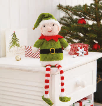 King Cole Christmas Knits Book 4 - Baubles Tea Cosy Cushion Stocking Garland & Shelf Sitters