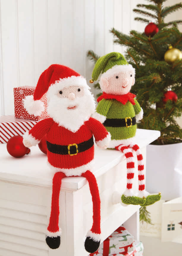 King Cole Christmas Knits Book 4 - Baubles Tea Cosy Cushion Stocking Garland & Shelf Sitters