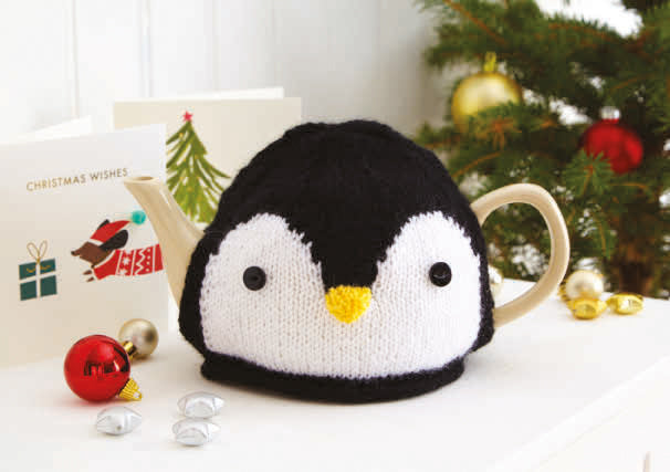 King Cole Christmas Knits Book 4 - Baubles Tea Cosy Cushion Stocking Garland & Shelf Sitters