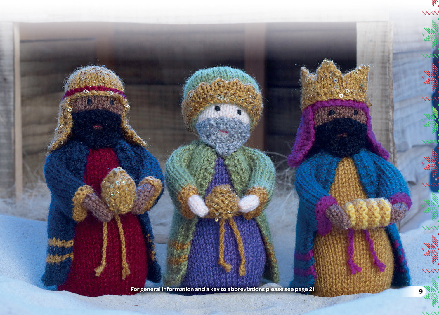 King Cole Christmas Knits Book 3 - Nativity Scene Festive Xmas Decorations Tea Cosy & Garland