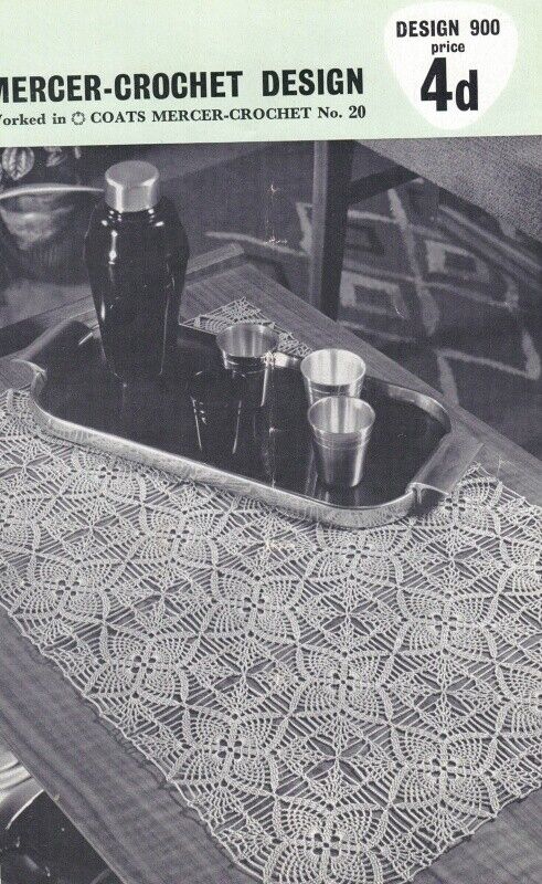 Vintage Coats Crochet Pattern 900 - Trolley Cloth