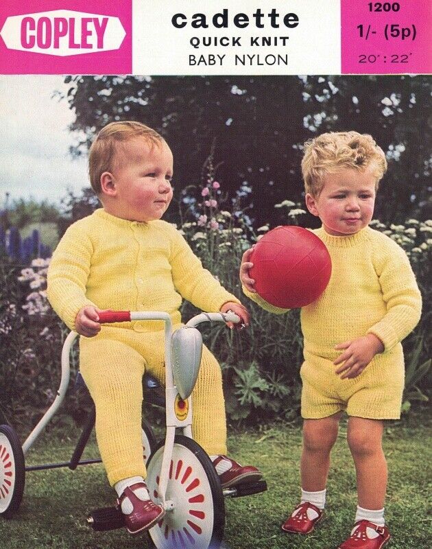 Vintage Copley Knitting Pattern No 1200: Child's Jumper, Cardigan & Trousers